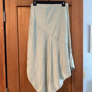 Anthropologie sage silk hankerchief skirt, size small